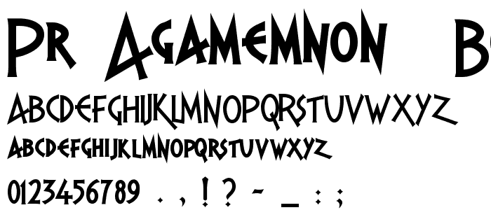 PR Agamemnon  Bold_ Top Lining font